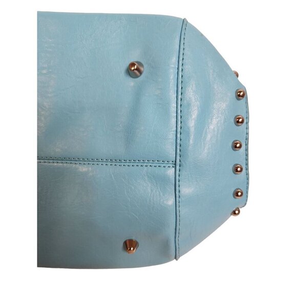 Diophy Zebra Print & Turquoise Shoulder Purse Bag With Studded Details - Picture 5 of 14